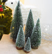Mini Christmas Tree with Pine Needles Flocking Christmas Tree with White Cedar Tabletop Small Christmas Tree Tabletop Decoration