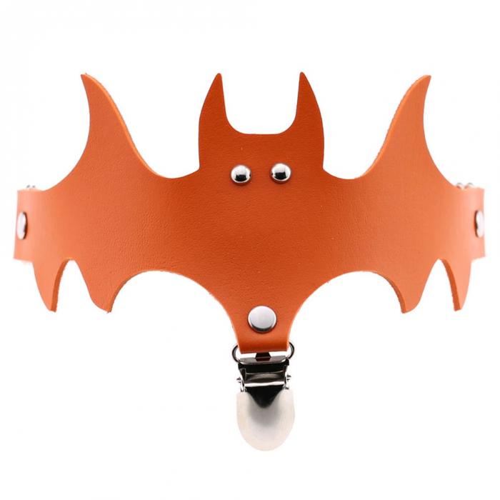 Personality exaggerated Halloween Christmas legs bat wings leather garter socks clip leg ring