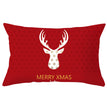 Christmas peach leather pillowcase
