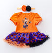 Halloween Pumpkin Short Sleeve Romper