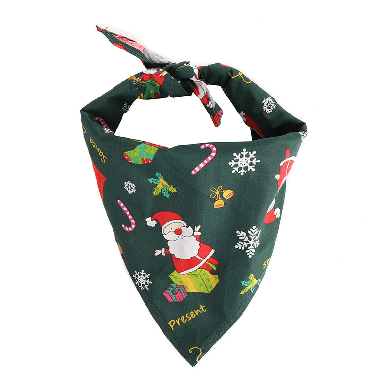 Christmas pet triangle scarf