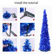 Artificial Tinsel Pop Up Christmas Tree with Stand Gorgeous Collapsible Artificial Christmas Tree for Christmas Decorations