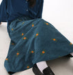Women's Ancient Corduroy Embroidered Skirt Overknee Dress