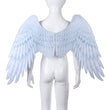 Halloween unisex oversized black white angel wings