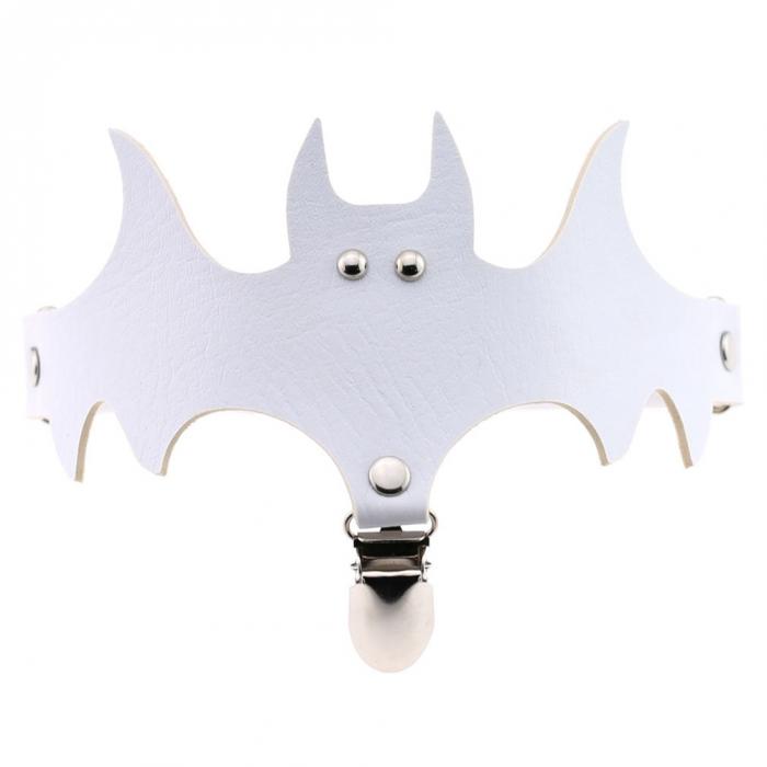 Personality exaggerated Halloween Christmas legs bat wings leather garter socks clip leg ring