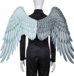 Halloween unisex oversized black white angel wings