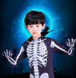 Halloween Skeleton Costume Scary Skeleton Skull Costume Jumpsuit Carnival Party Clothing