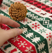Christmas theme tablecloth rectangular cotton and linen festival square round table