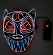 EL cold light glowing mask multicolor wolf head animal modeling game role playing Halloween horror props