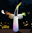 Halloween Inflatable Ghost Tumbler Ghost Festival Outdoor Scene Decoration Props Built-in LED Lights