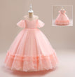 Girls' Lace Stitching Umbrella Princess Dress