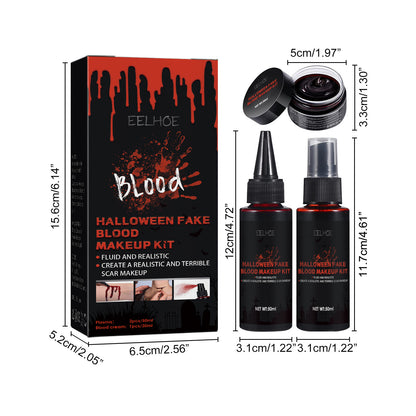 Halloween Horror Atmosphere Fake Blood Makeup Set