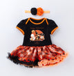 Halloween Pumpkin Short Sleeve Romper