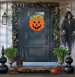 Halloween Autumn Pumpkin Wreath Front Door Hanging Pendant Artificial