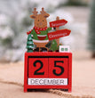 Christmas wooden calendar decorations
