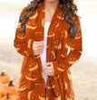 European And American Women's Halloween Elements Long-sleeved Sweater Cardigan Top