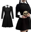 Halloween Wednesday Black Dress Cosplay