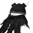 Halloween handmade hat with wig and horns