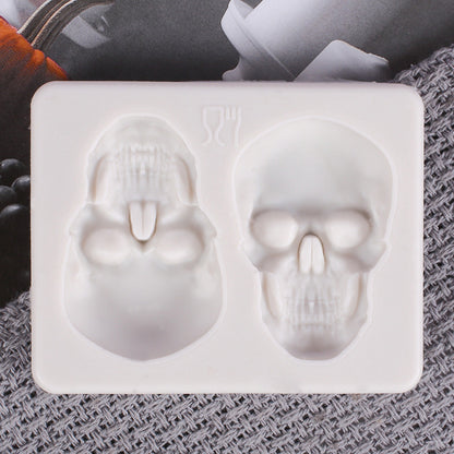 Halloween 2 with skull silicone mold