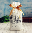 Christmas old man tree drawstring bag