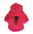 Pet Clothes Dog Costume Halloween Fleece Black Skull Pet Hooded T-shirt