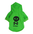 Pet Clothes Dog Costume Halloween Fleece Black Skull Pet Hooded T-shirt