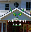Creative Halloween Plastic Eyes Halloween Decoration Green Monster Halloween Door Sticker Decoration
