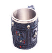 304 Stainless Steel Mug Halloween Poker Skull Resin Mug Big Water Glass Medieval Beer Mug