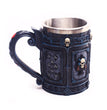 304 Stainless Steel Mug Halloween Poker Skull Resin Mug Big Water Glass Medieval Beer Mug