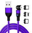 Data Cable 540 Degree Blind Suction Round Magnetic Charging Cable Three-in-one Bent Magnetic Cable