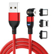 Data Cable 540 Degree Blind Suction Round Magnetic Charging Cable Three-in-one Bent Magnetic Cable