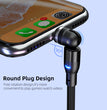 Data Cable 540 Degree Blind Suction Round Magnetic Charging Cable Three-in-one Bent Magnetic Cable