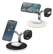 3 In 1 Magnetic Wireless Charger Stand Watch 15W Fast Charging Dock Station For Earbuds Pro