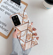 Marble Mosaic Rhombus Flower Silicone Phone Case