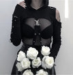 Personalized Ripped Dark Halloween Off-shoulder Top