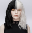 Short Wigs Similler Synthetic-Hair Halloween Kinky Cosplay Women White Straight for Black