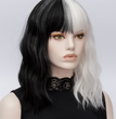 Short Wigs Similler Synthetic-Hair Halloween Kinky Cosplay Women White Straight for Black