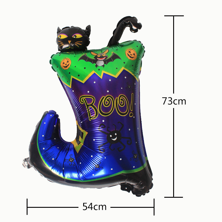 Halloween Balloon Decorations For Kindergarten Layout Props Shopping Mall Haunted House Party Party Background Wall Dress Up
