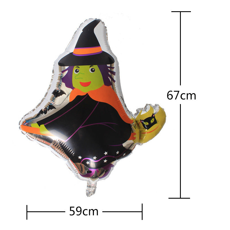 Halloween Balloon Decorations For Kindergarten Layout Props Shopping Mall Haunted House Party Party Background Wall Dress Up