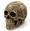 Flower Skull Skull Resin Ornaments Halloween Spoof Props Foreign Trade Europe And America Horror Retro Face Ornaments