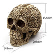 Flower Skull Skull Resin Ornaments Halloween Spoof Props Foreign Trade Europe And America Horror Retro Face Ornaments