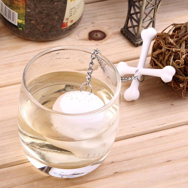 Christmas Gift Skull Tea Maker, Simulation Skull Tea Leak, Halloween Horror Pendant, Ghost Festival Tea Bag