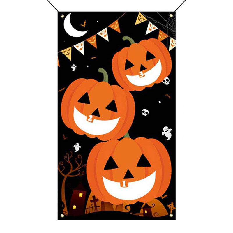 Carnival Halloween Throwing Game Hanging Flag