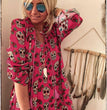 Aliexpress Amazon Halloween Skull Print Long Sleeve Big Poses Dress