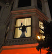 Halloween bloody handprint door sticker