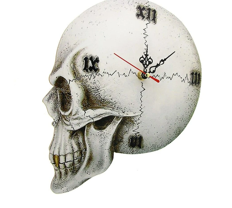 Crypt Skull Wall Clock Halloween Horror Clock
