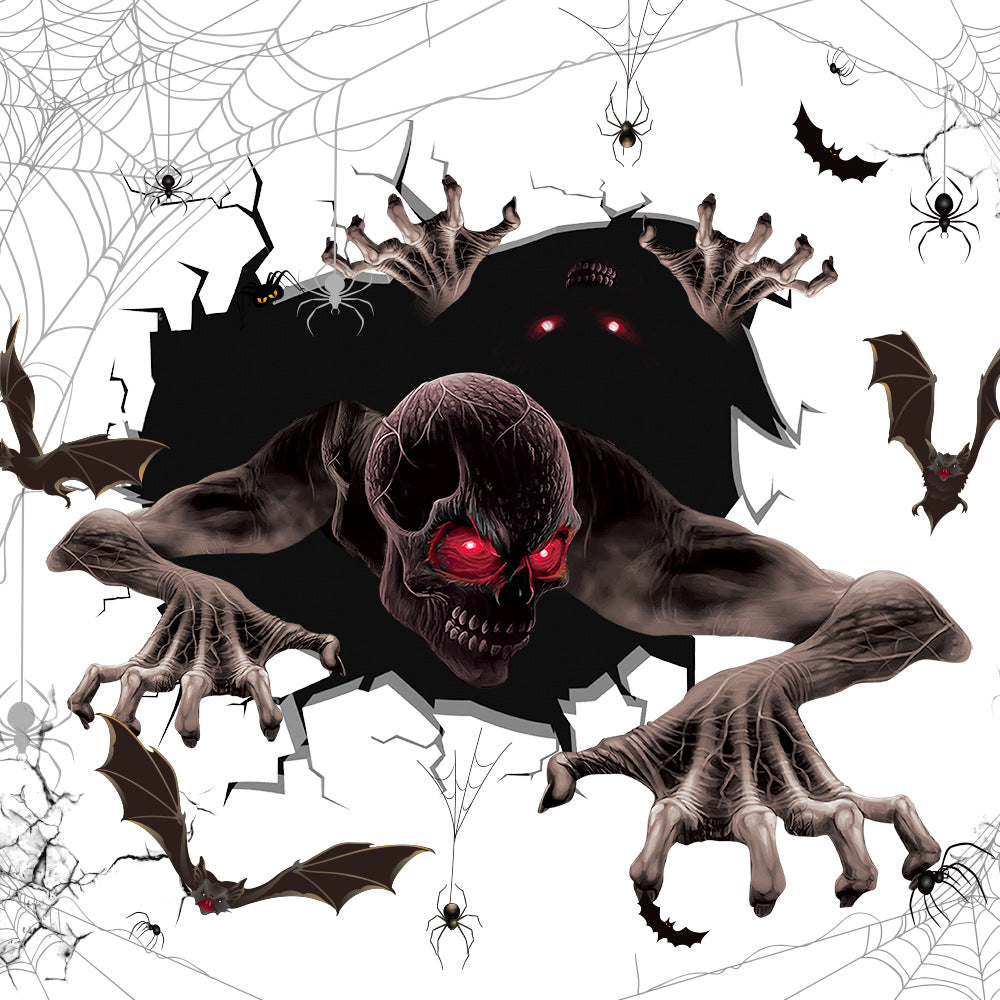 New Cross Border Direct Supply For Halloween Wall Stickers, Horror Door Stickers