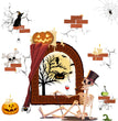 New Cross Border Direct Supply For Halloween Wall Stickers, Horror Door Stickers