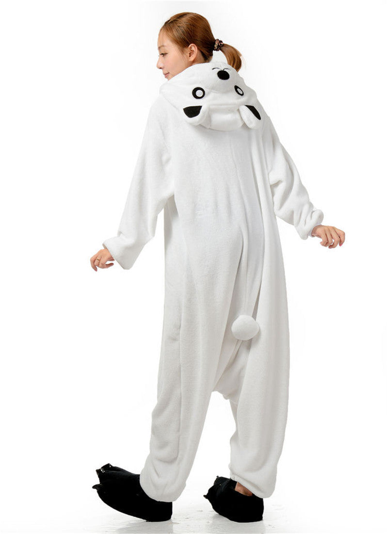 Couple Cartoon One-piece Pajamas Home Service Costumes