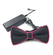 Battery Powered LED Light Up EL Mens Bow Tie Necktie for Halloween Wedding Party DC3V
